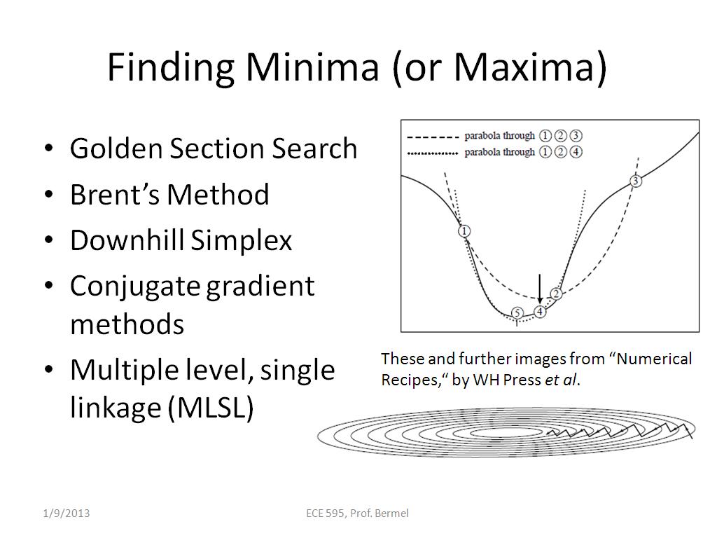 Finding Minima (or Maxima)