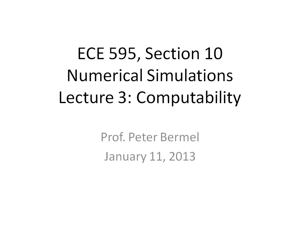 Lecture 3: Computability
