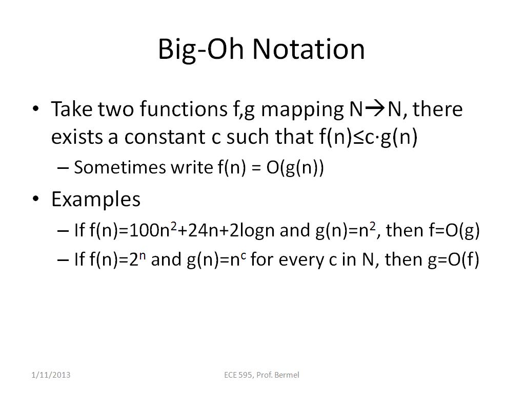 Big-Oh Notation