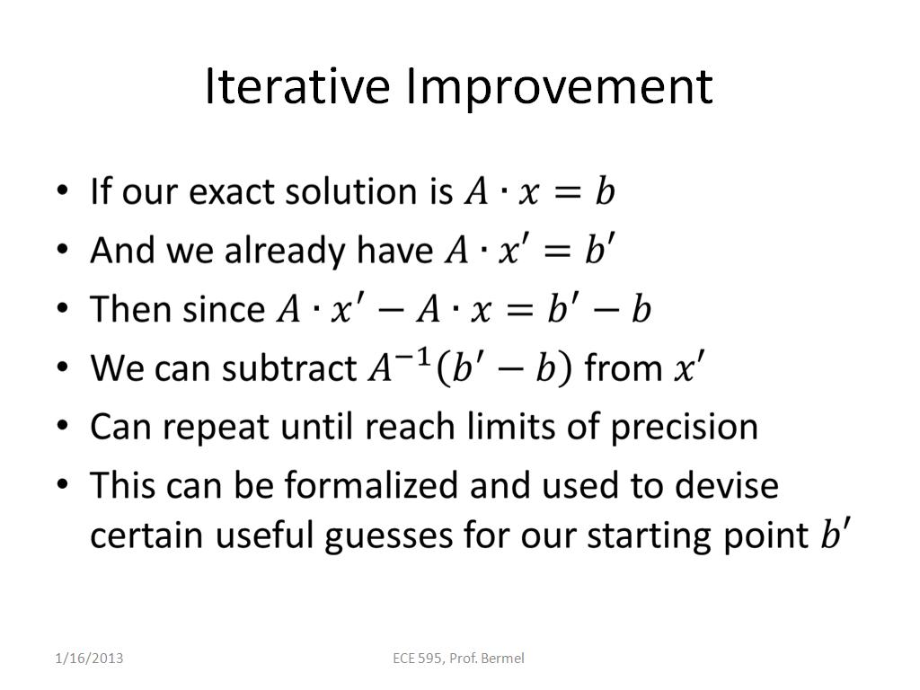 Iterative Improvement