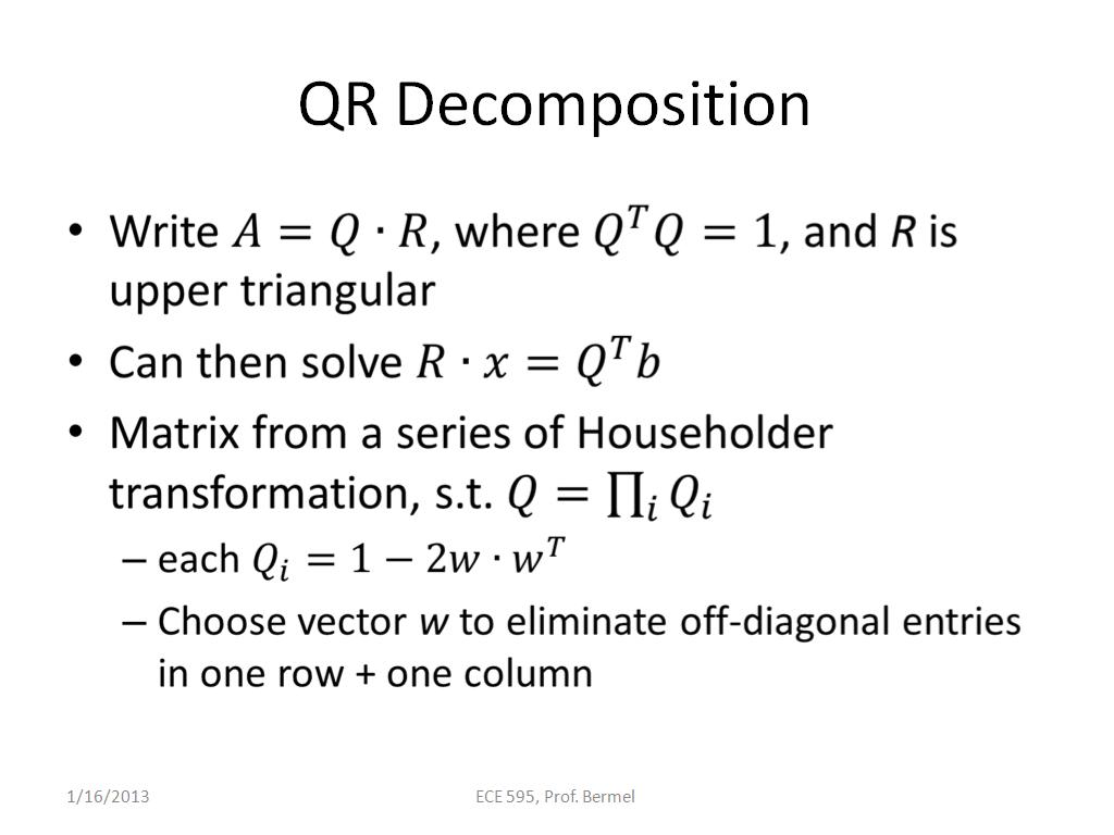 QR Decomposition
