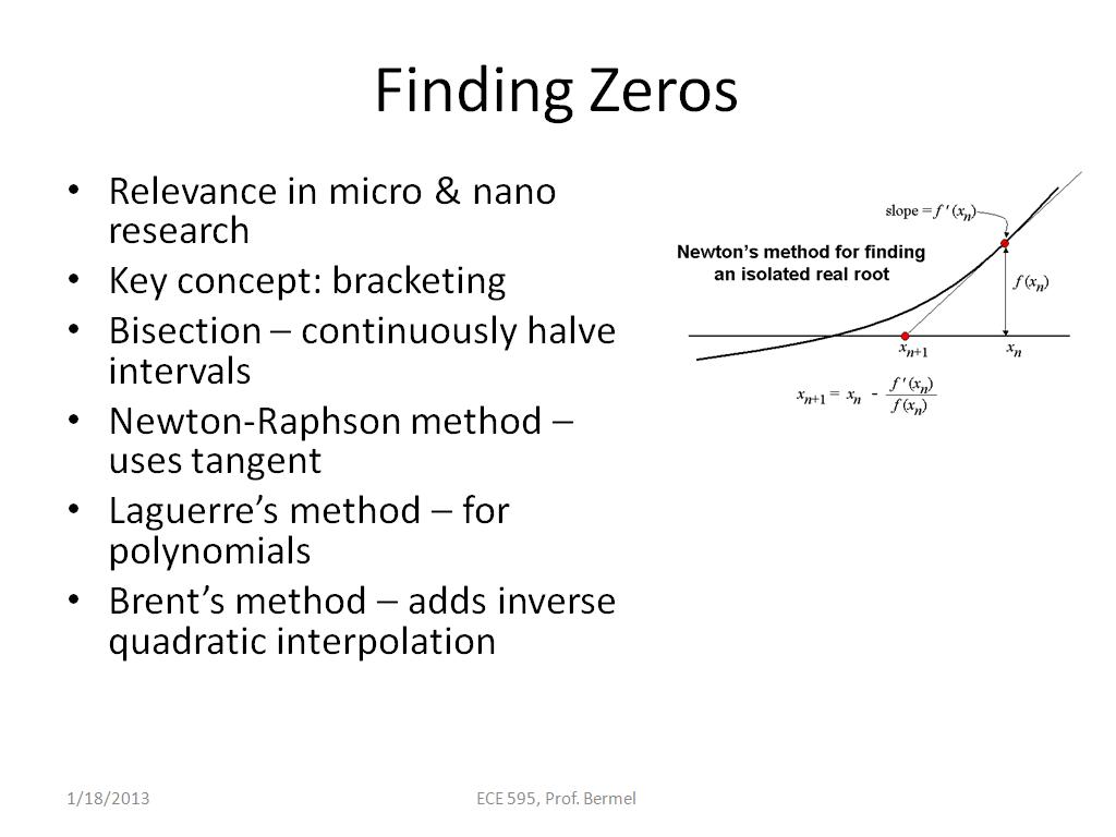 Finding Zeros