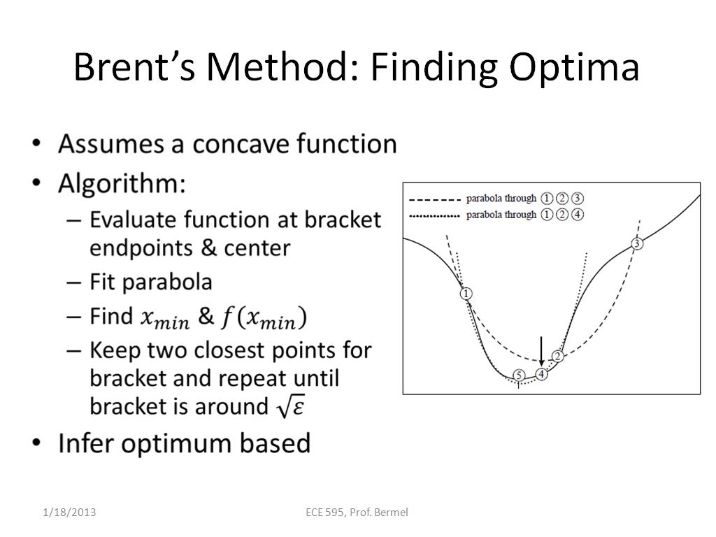 Brent’s Method: Finding Optima