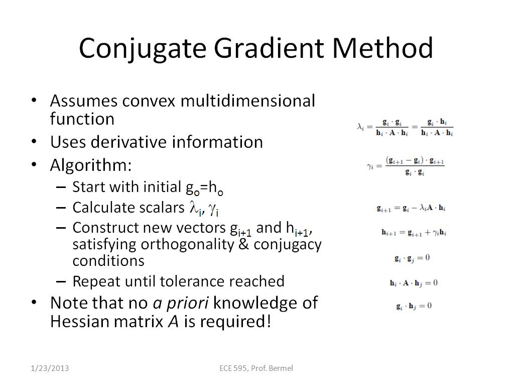 Conjugate Gradient Method
