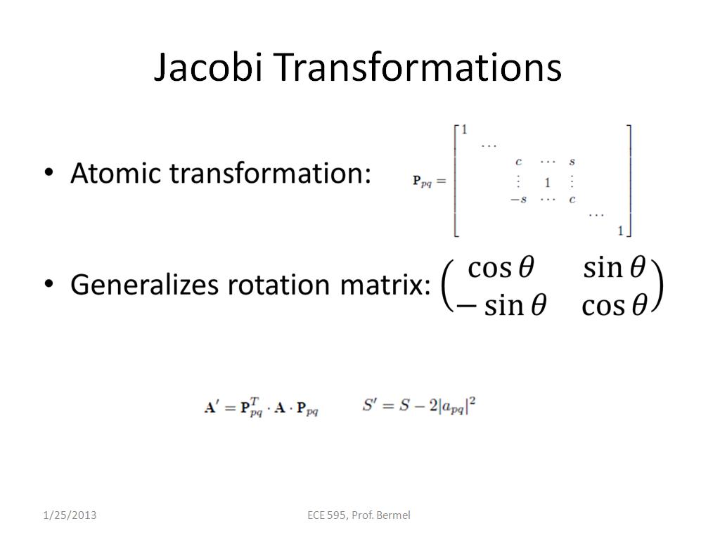 Jacobi Transformations