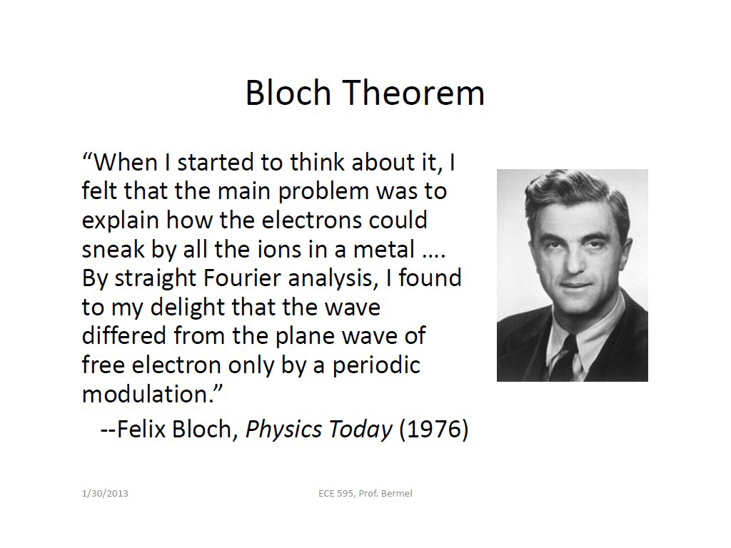 Bloch Theorem