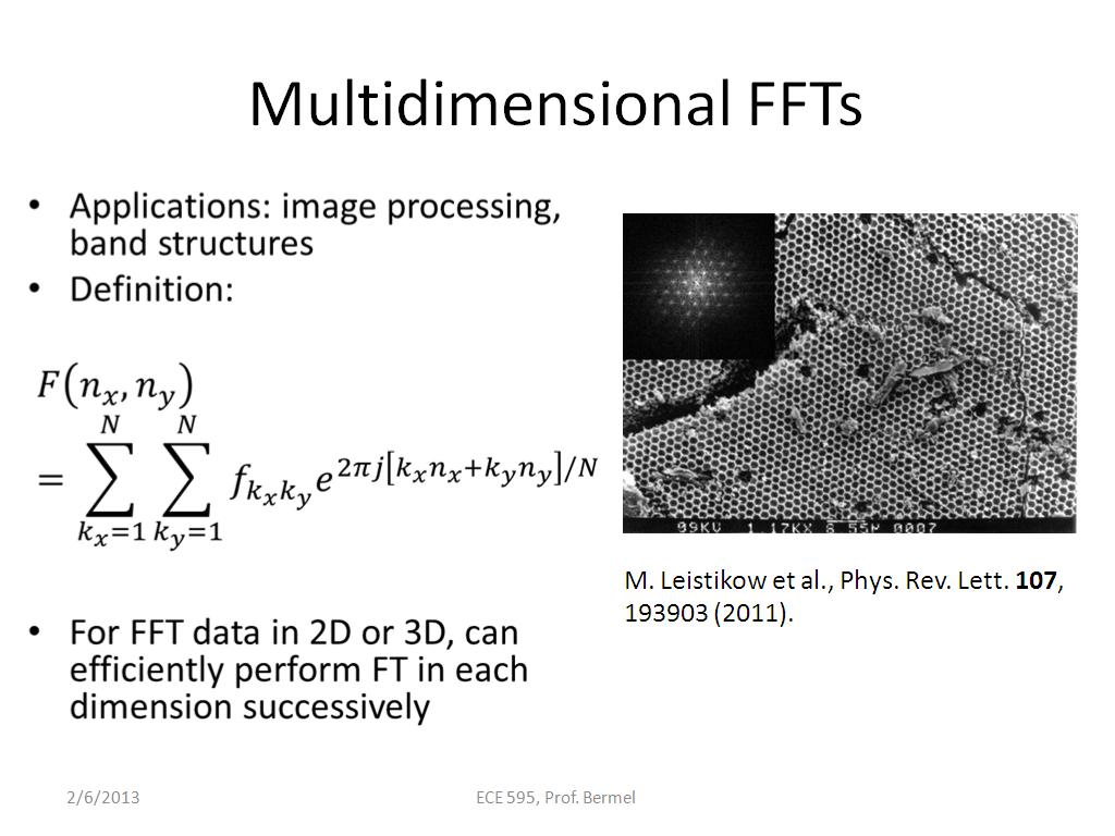 Multidimensional FFTs