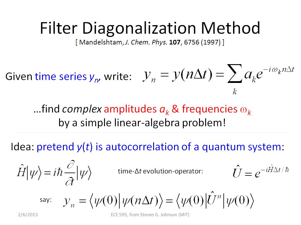Filter Diagonalization Method