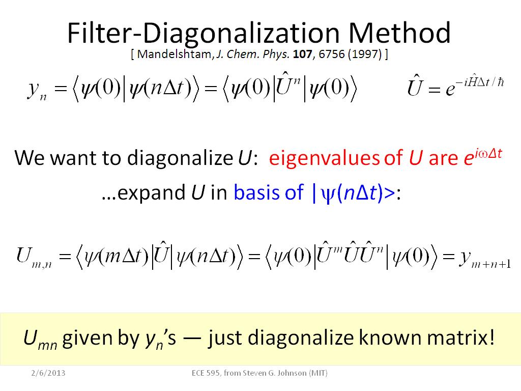 Filter-Diagonalization Method