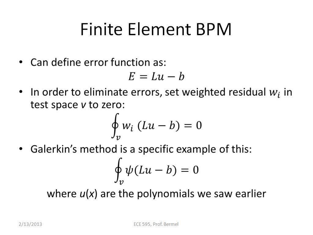 Finite Element BPM