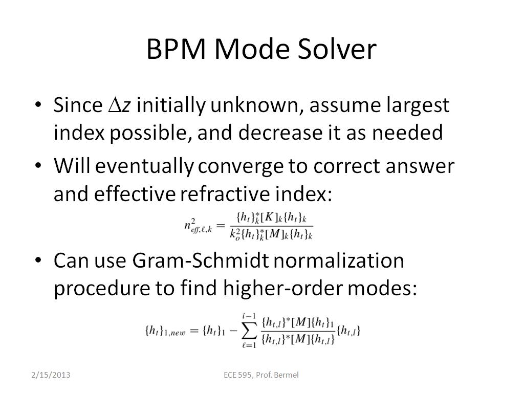 BPM Mode Solver