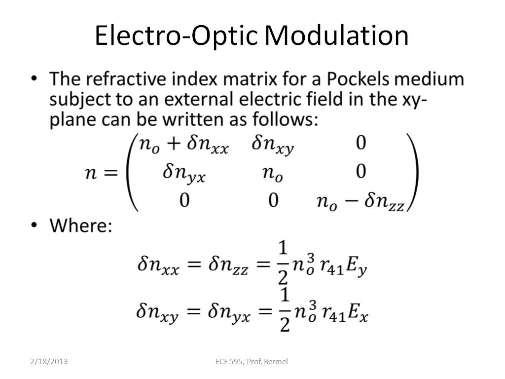 Electro-Optic Modulation
