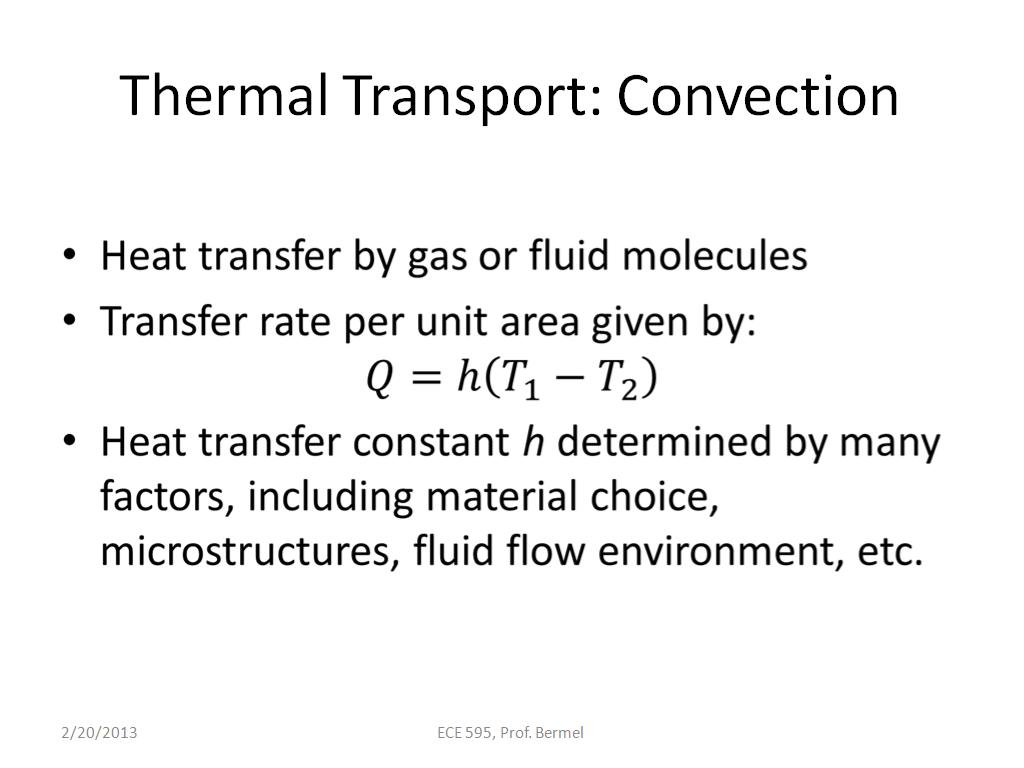 Thermal Transport: Convection