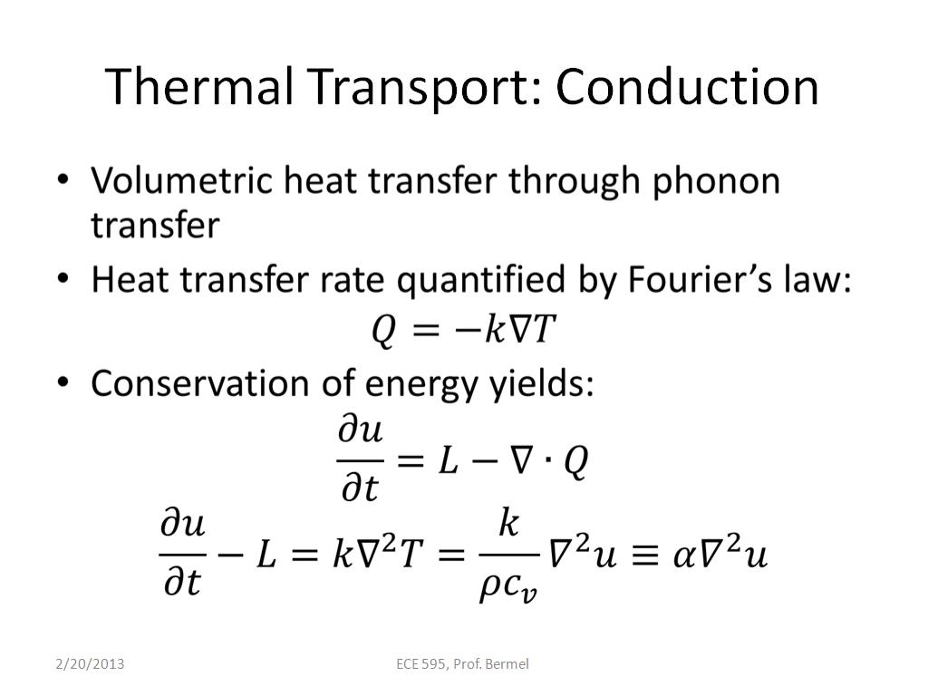 Thermal Transport: Conduction