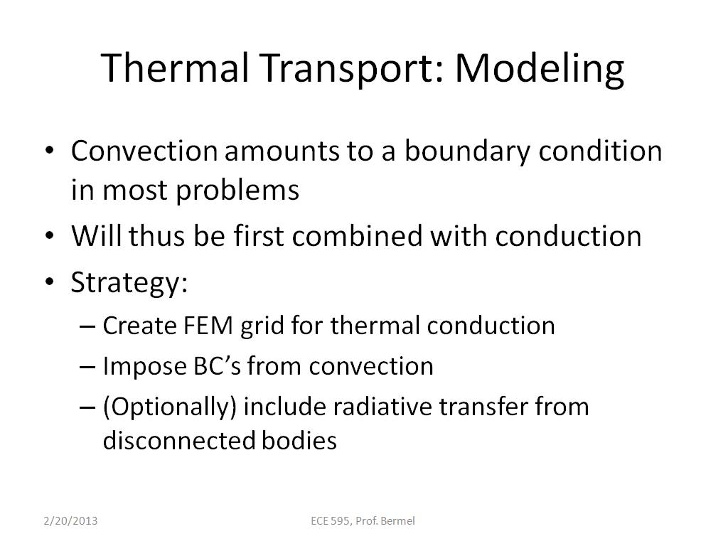Thermal Transport: Modeling