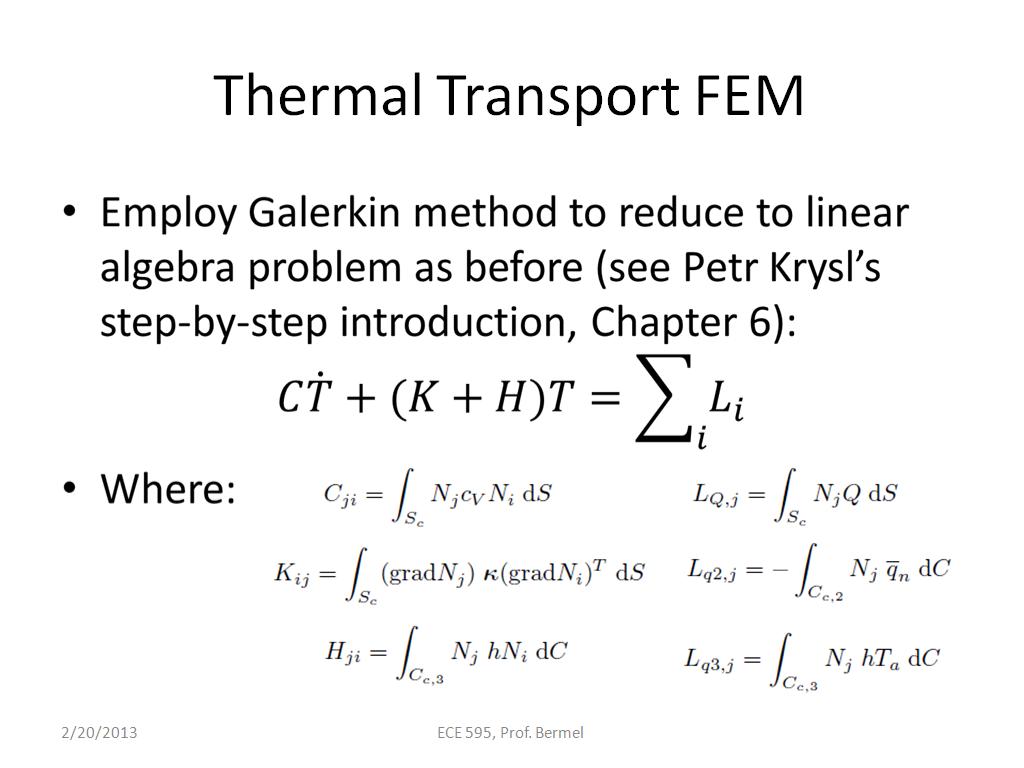 Thermal Transport FEM