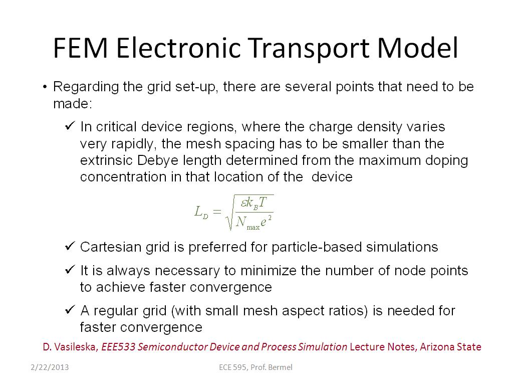 FEM Electronic Transport Model