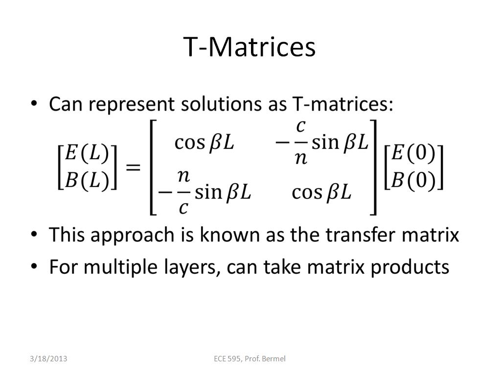 T-Matrices