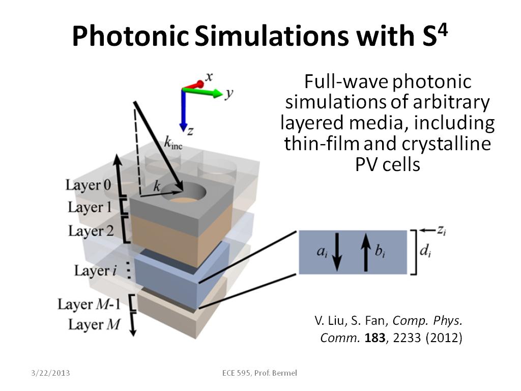 Photonic Simulations with S4