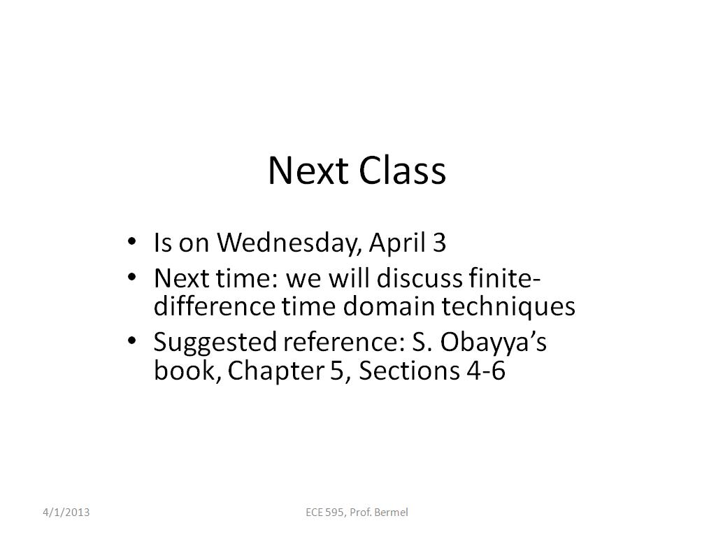 Next Class