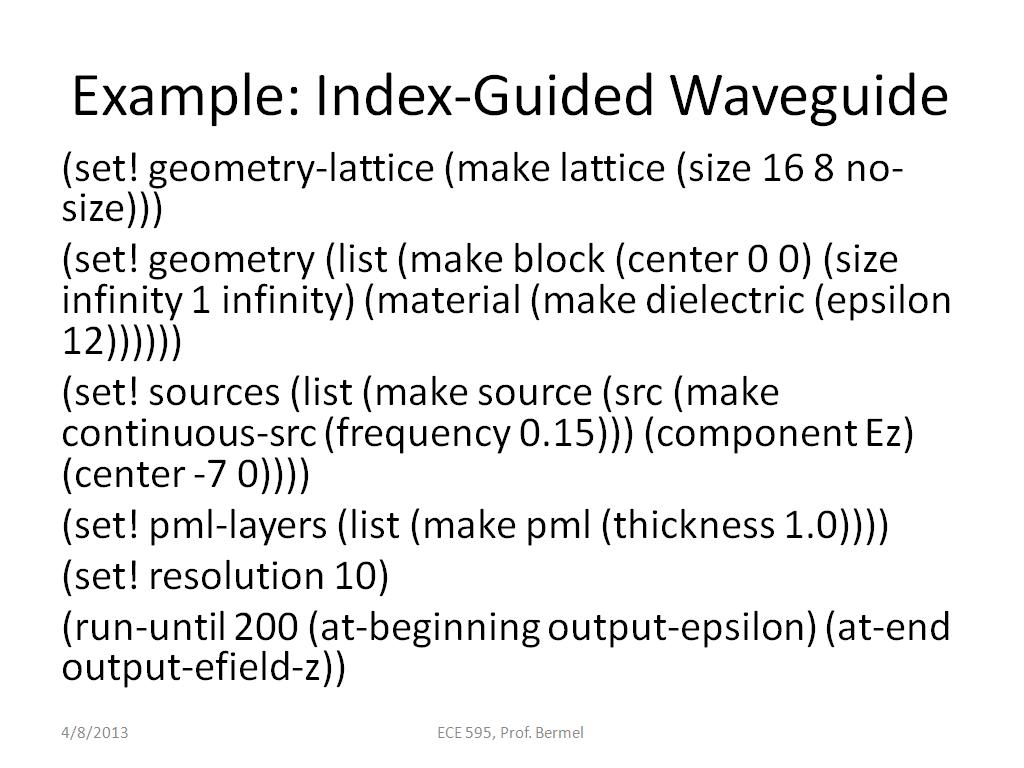 Example: Index-Guided Waveguide