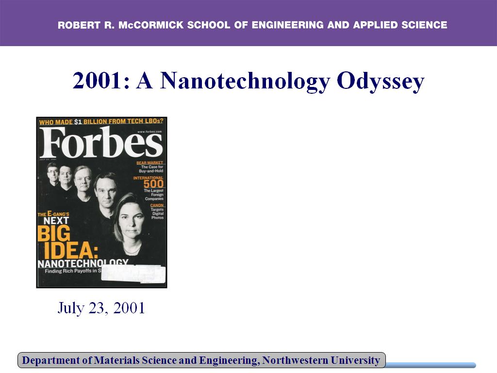 2001: A Nanotechnology Odyssey