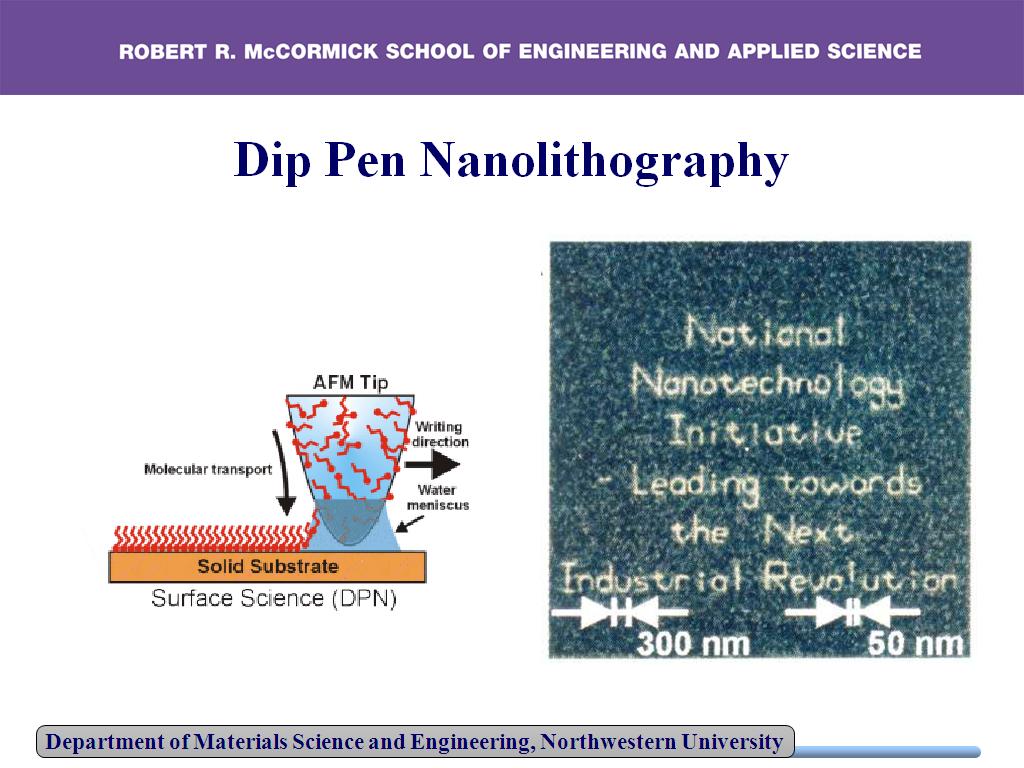 Dip Pen Nanolithography