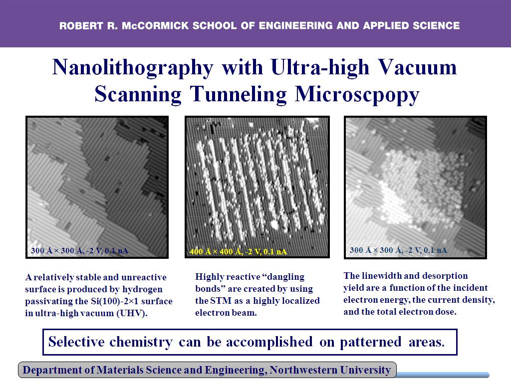 Nanolithography with Ultra-high Vacuum Scanning Tunneling Microscpopy