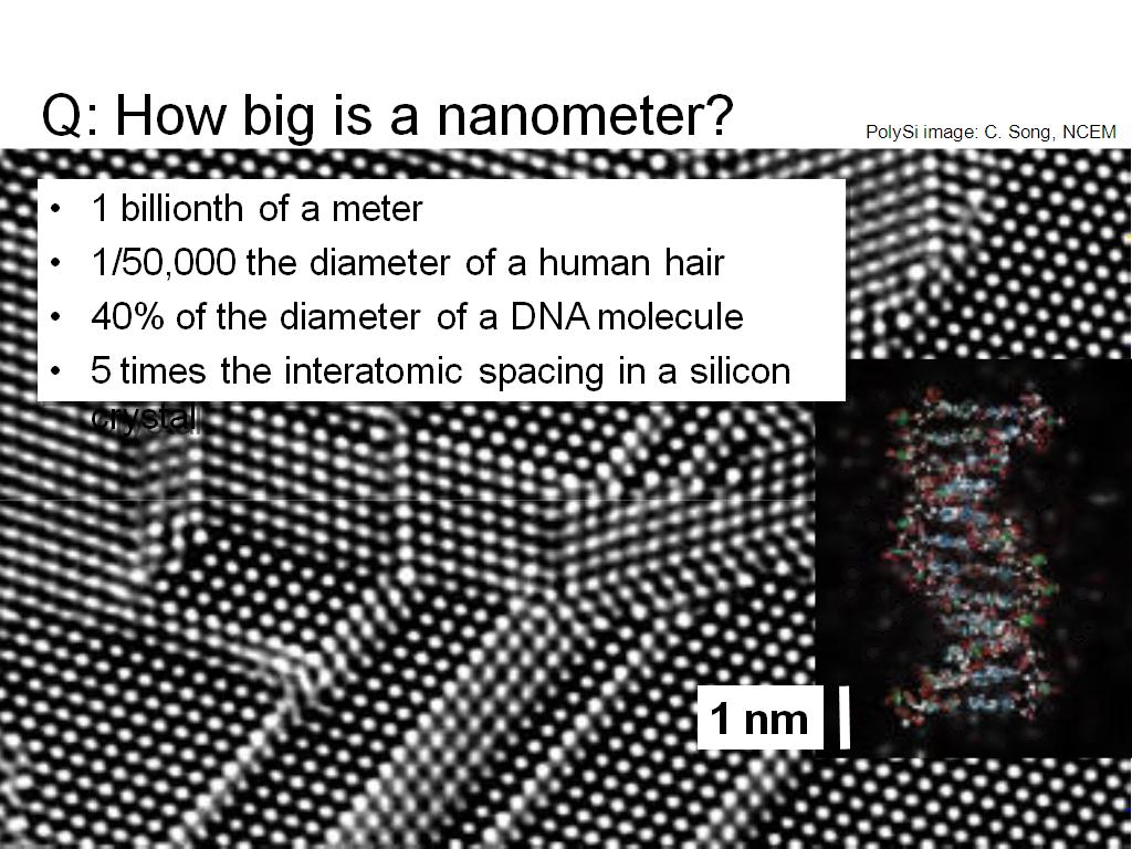 Q: How big is a nanometer?