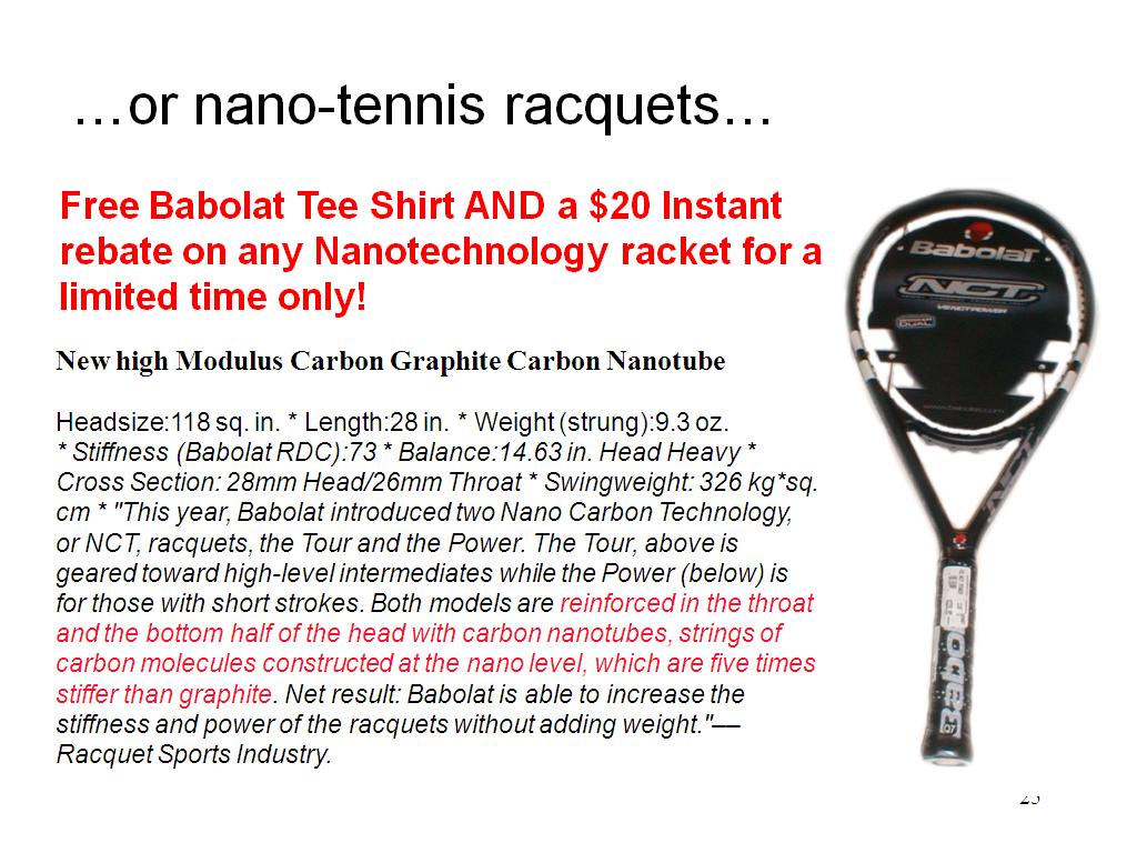 …or nano-tennis racquets…