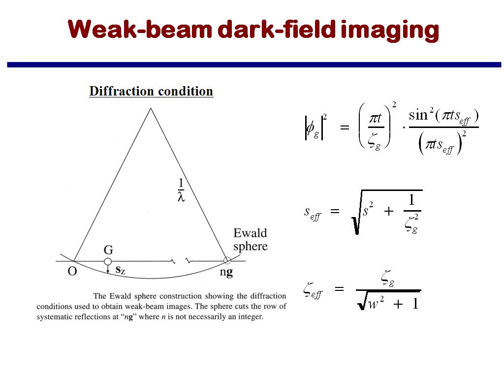 Weak-beam dark-field imaging