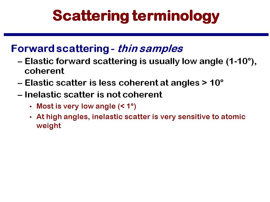 Scattering terminology