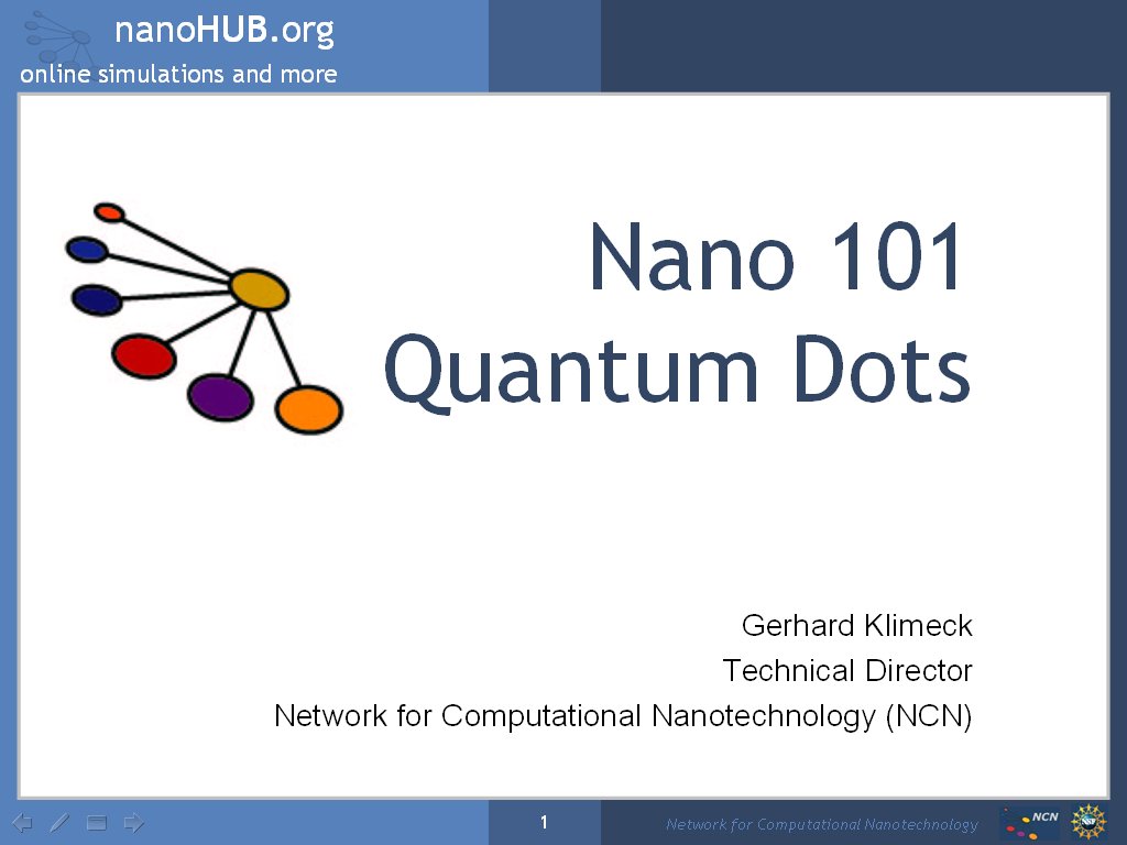 Nano 101 Quantum Dots