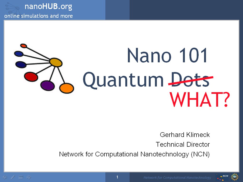 Nano 101 Quantum Dots