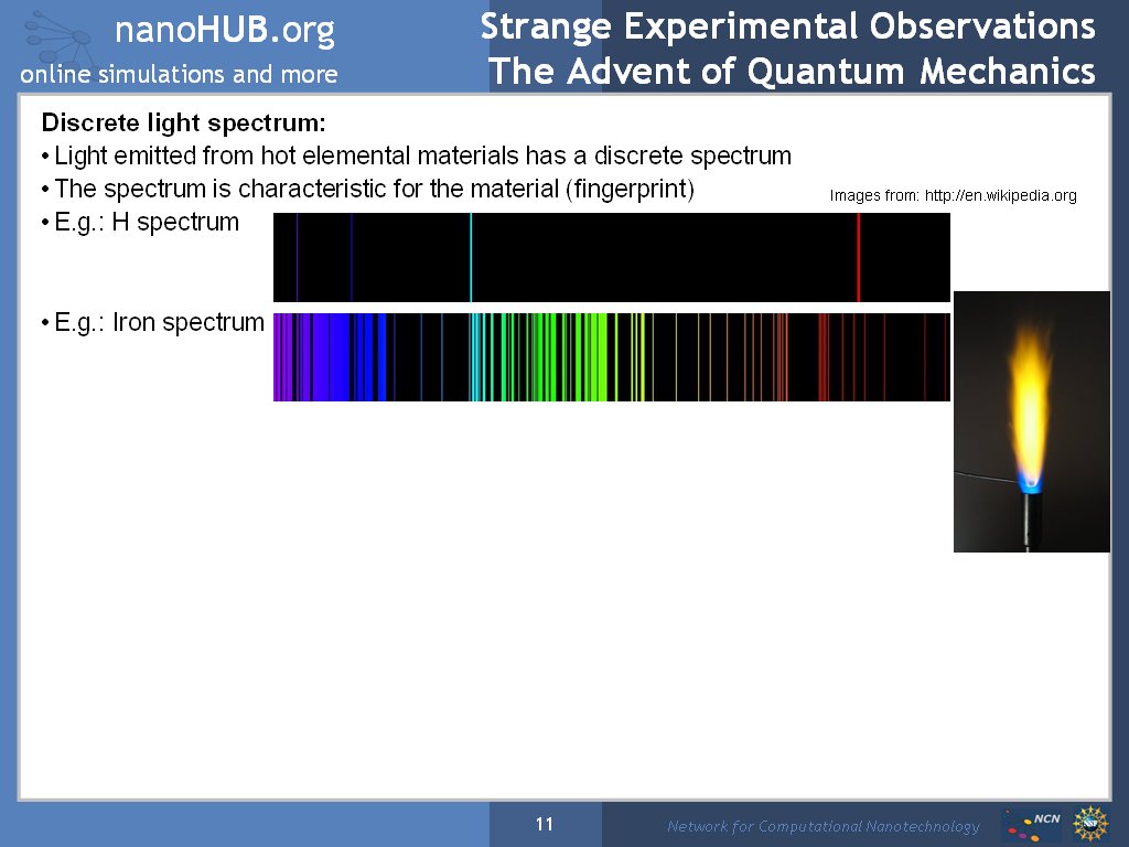 Strange Experimental Observations The Advent of Quantum Mechanics