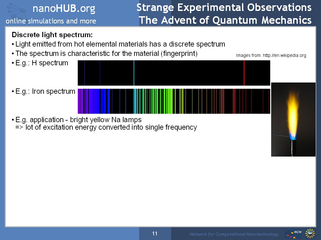 Strange Experimental Observations The Advent of Quantum Mechanics