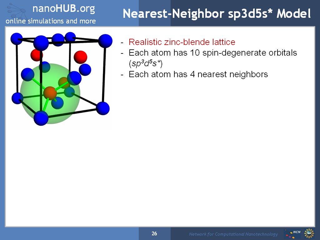 Nearest-Neighbor sp3d5s* Model