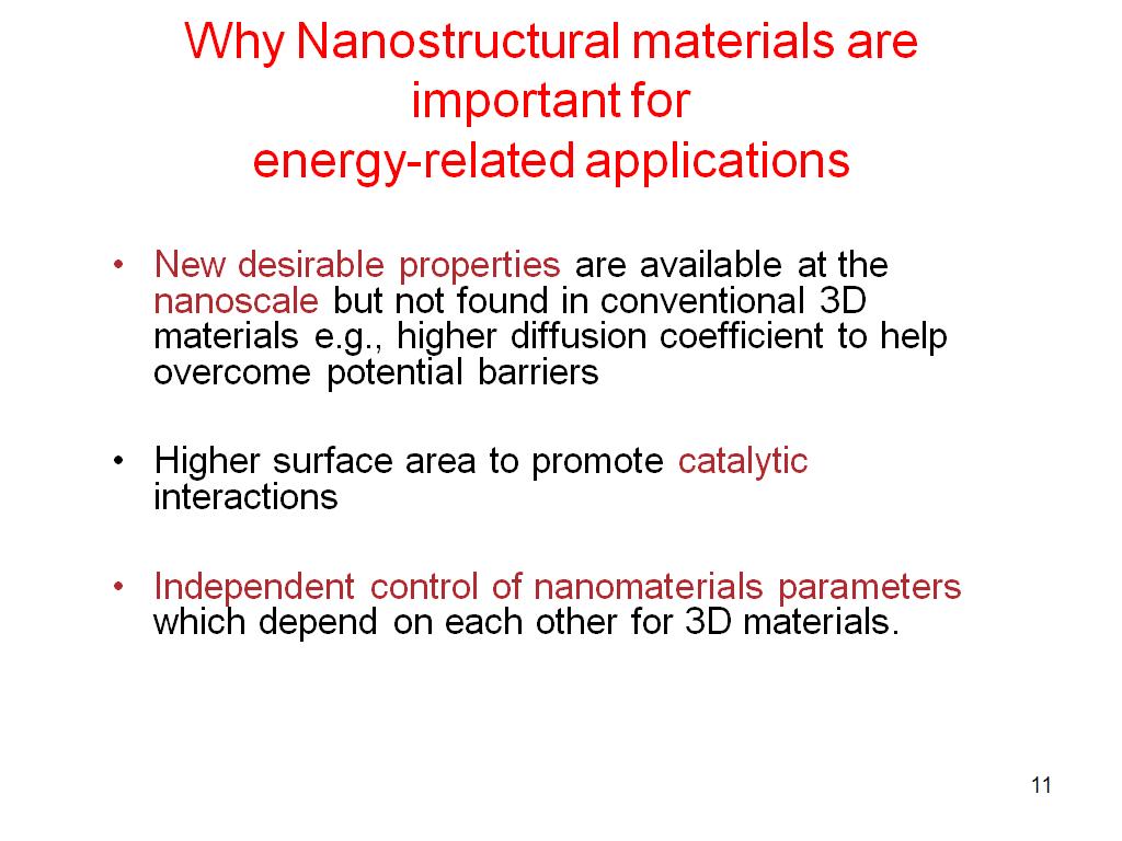 Why Nanostructural materials are important