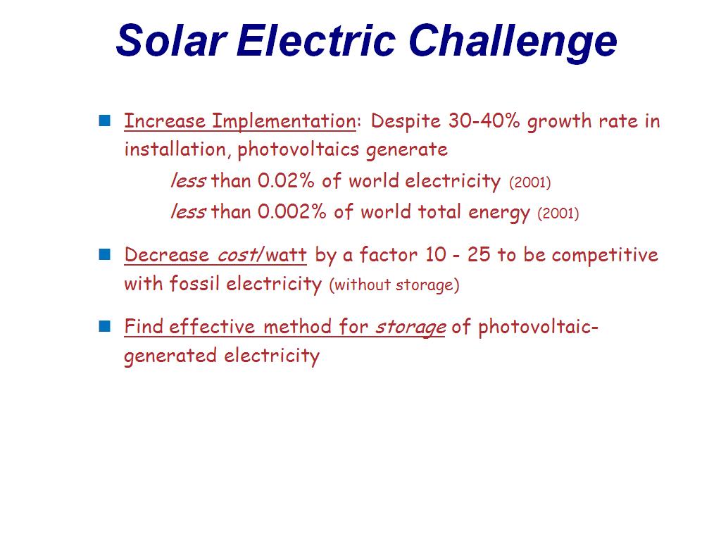 Solar Electric Challenge